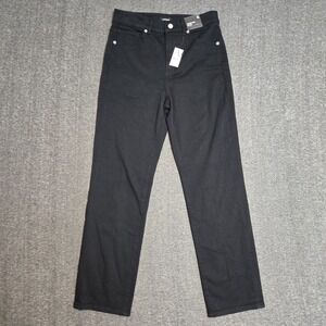 Express Women's Straight Ankle High Rise Black‎ Denim Jean Sz 6 L NWT 28 x 28
